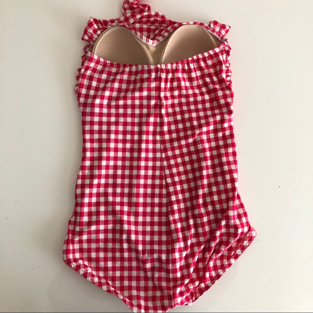 Esther Williams Red Checkered One Piece Swimsuit - Picture 2 of 4